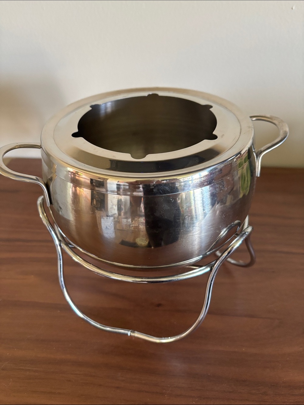 Stainless Steel Fondue Warmer - pot and stand only